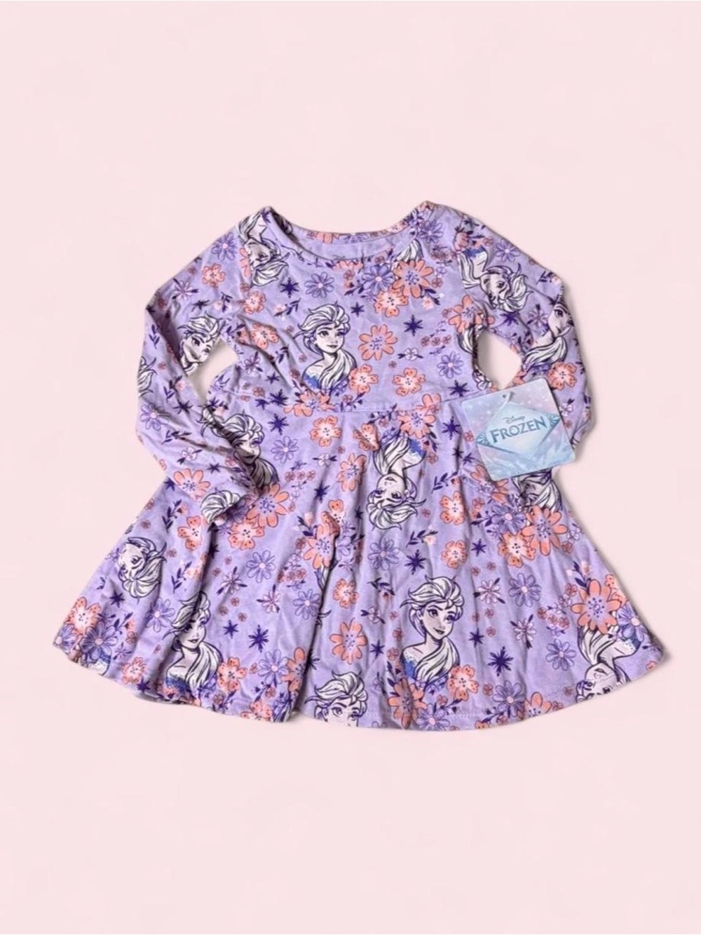 Disney Frozen Toddler‎ Long Sleeve Dress NWT 12M & 2T
